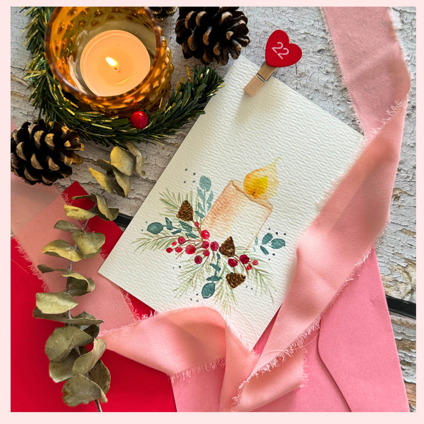 Watercolor Christmas Advent Calendar eBook- Instant Download & Print