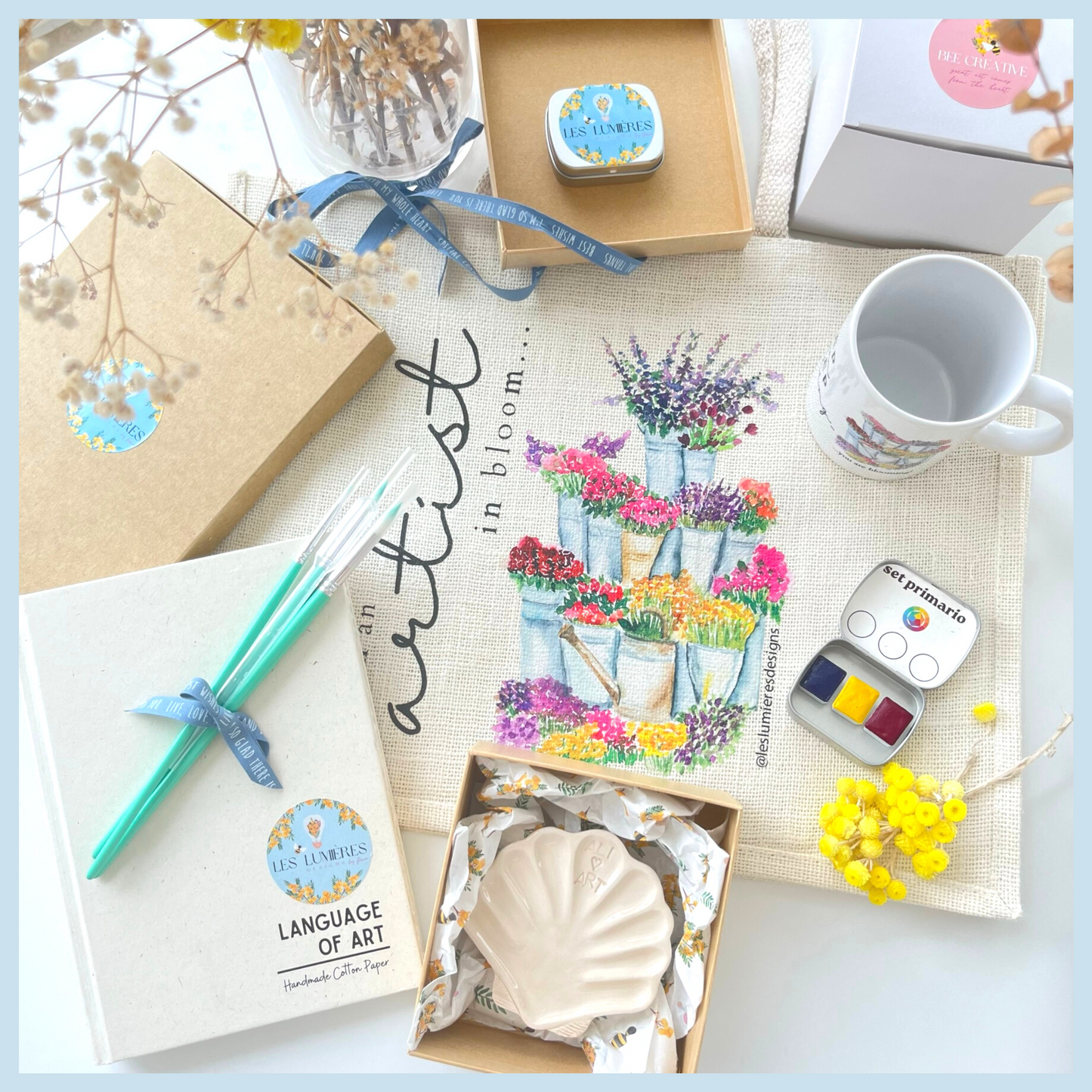 "Artist in Bloom" Watercolor Kit, All you need to start painting!
