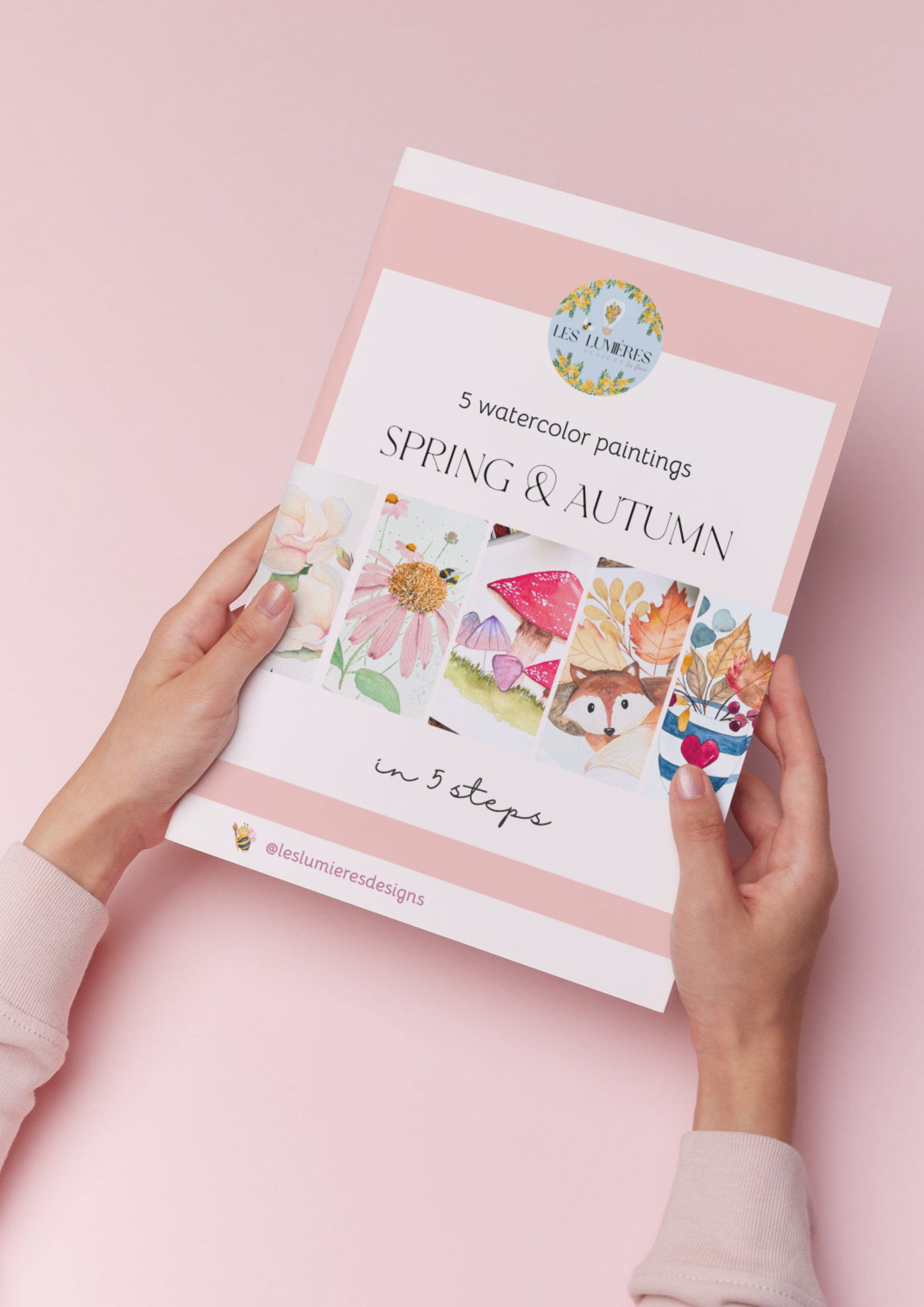 Spring & Autumn 5 Watercolor Paintings eBook- Instant Download & Print