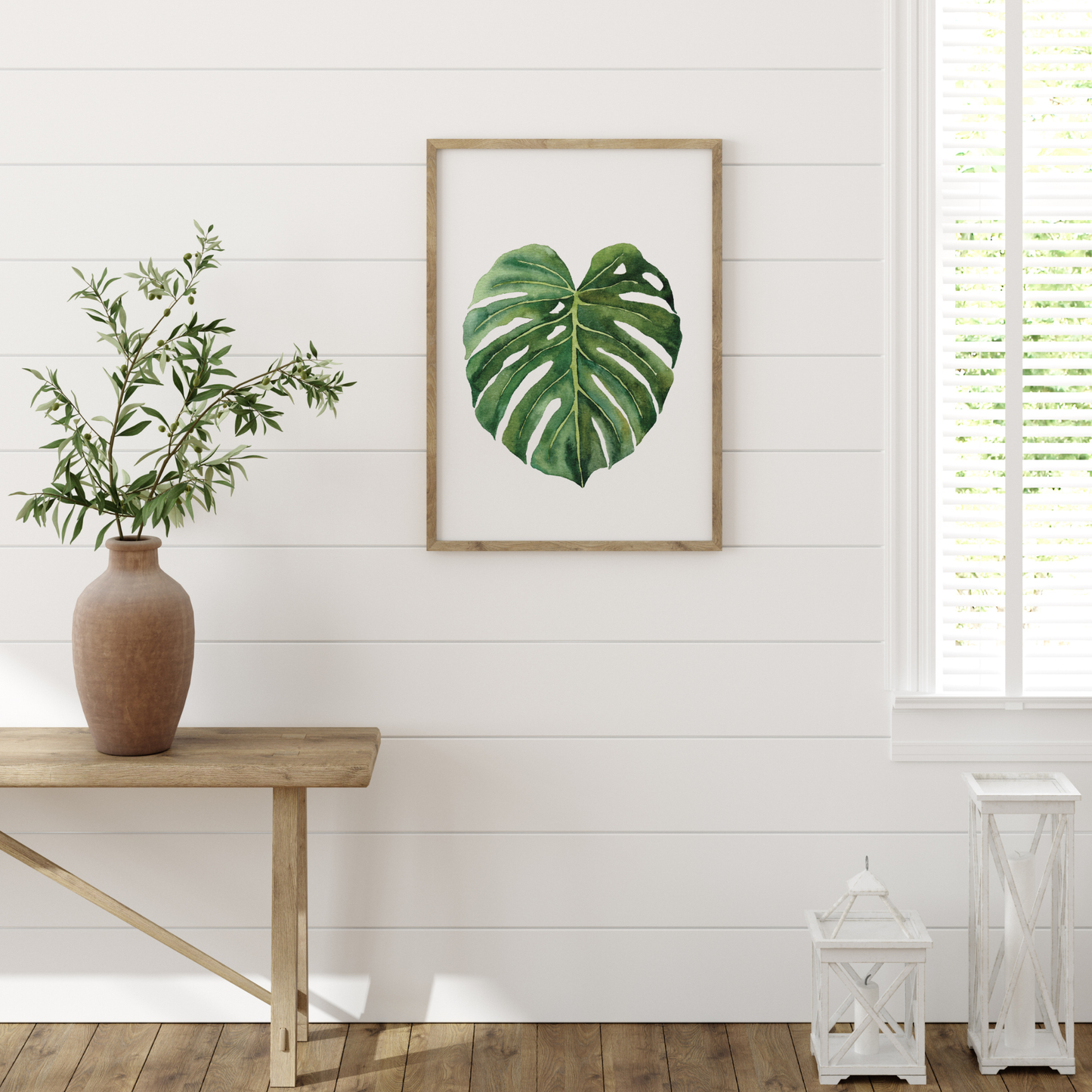 Digital Watercolor Monsteras Set of 5 designs – Printable Wall Art