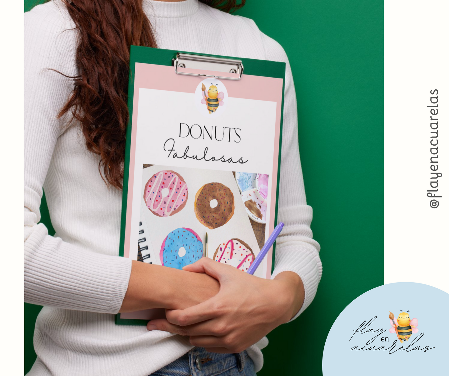 Guía PDF Acuarela – 5 Pinturas Paso a Paso + Bocetos para Calcar – Descargable eBook para Principiantes