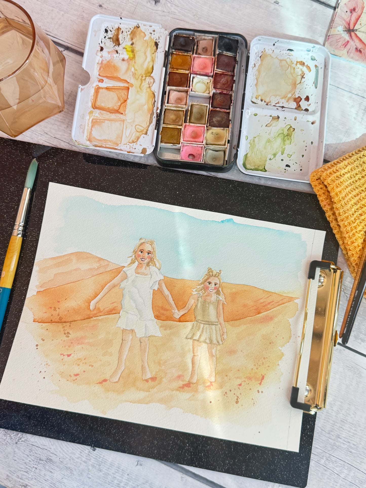 Family & Couple Watercolor Illustration Portraits