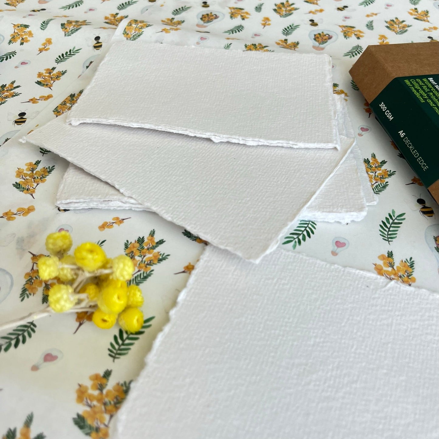 A6 Handmade Deckled Edge Cotton Paper 300gr