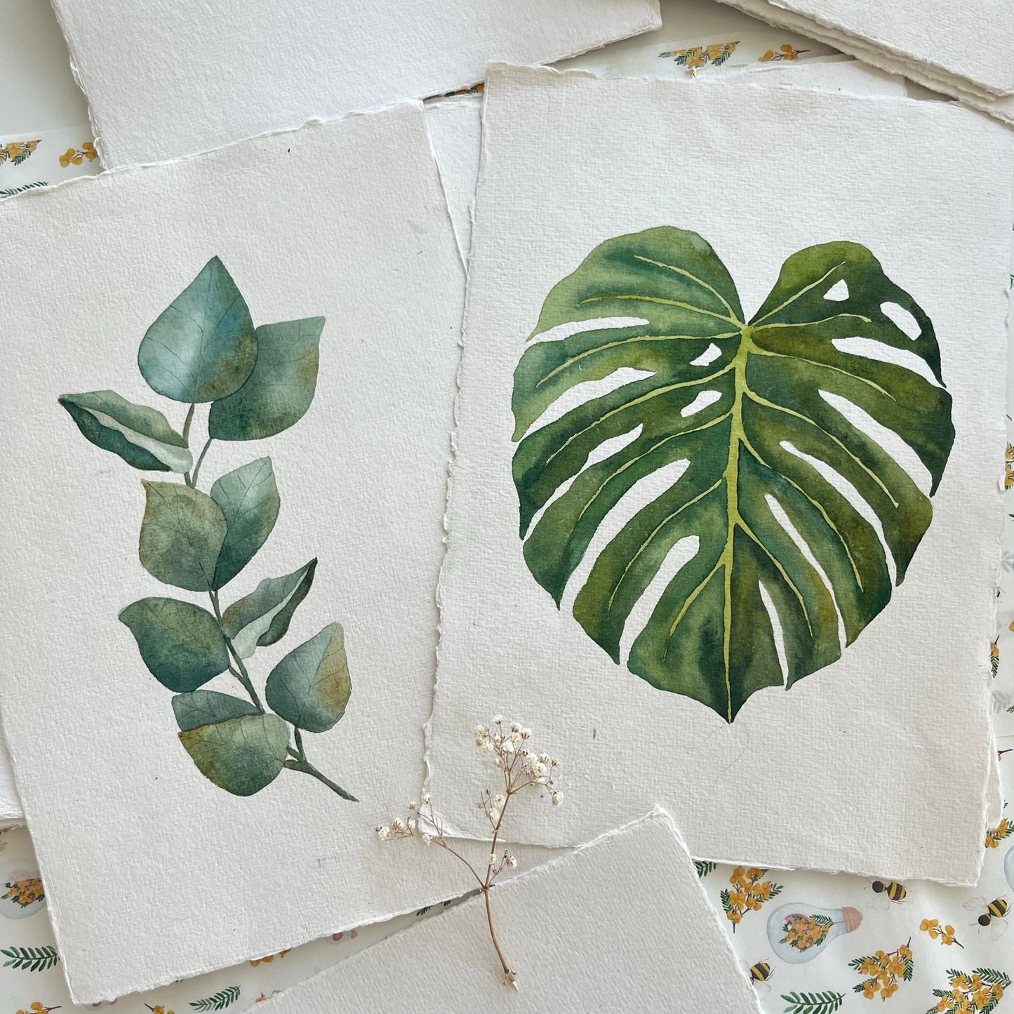 A4 Handmade Deckled Edge Cotton Paper 300gr