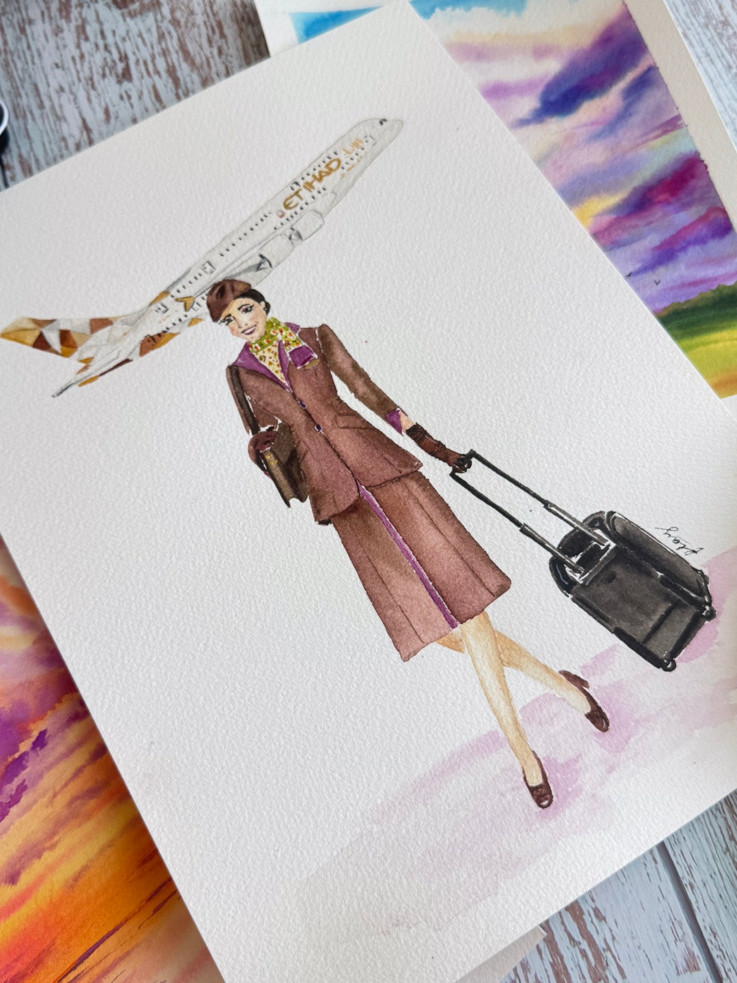 Personalized Watercolor Illustration Portraits