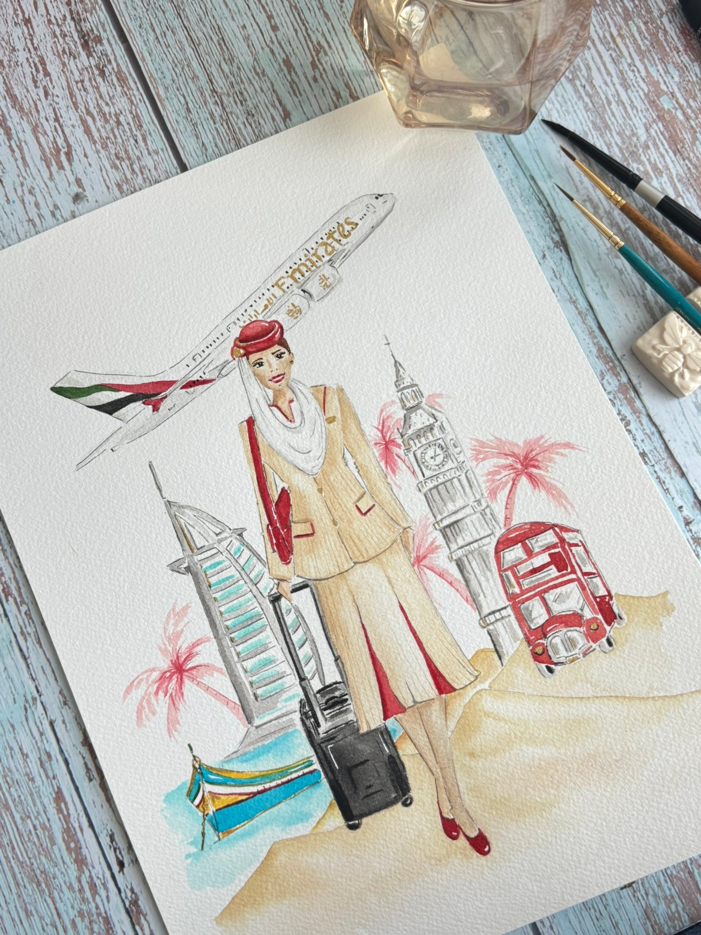 Personalized Watercolor Illustration Portraits