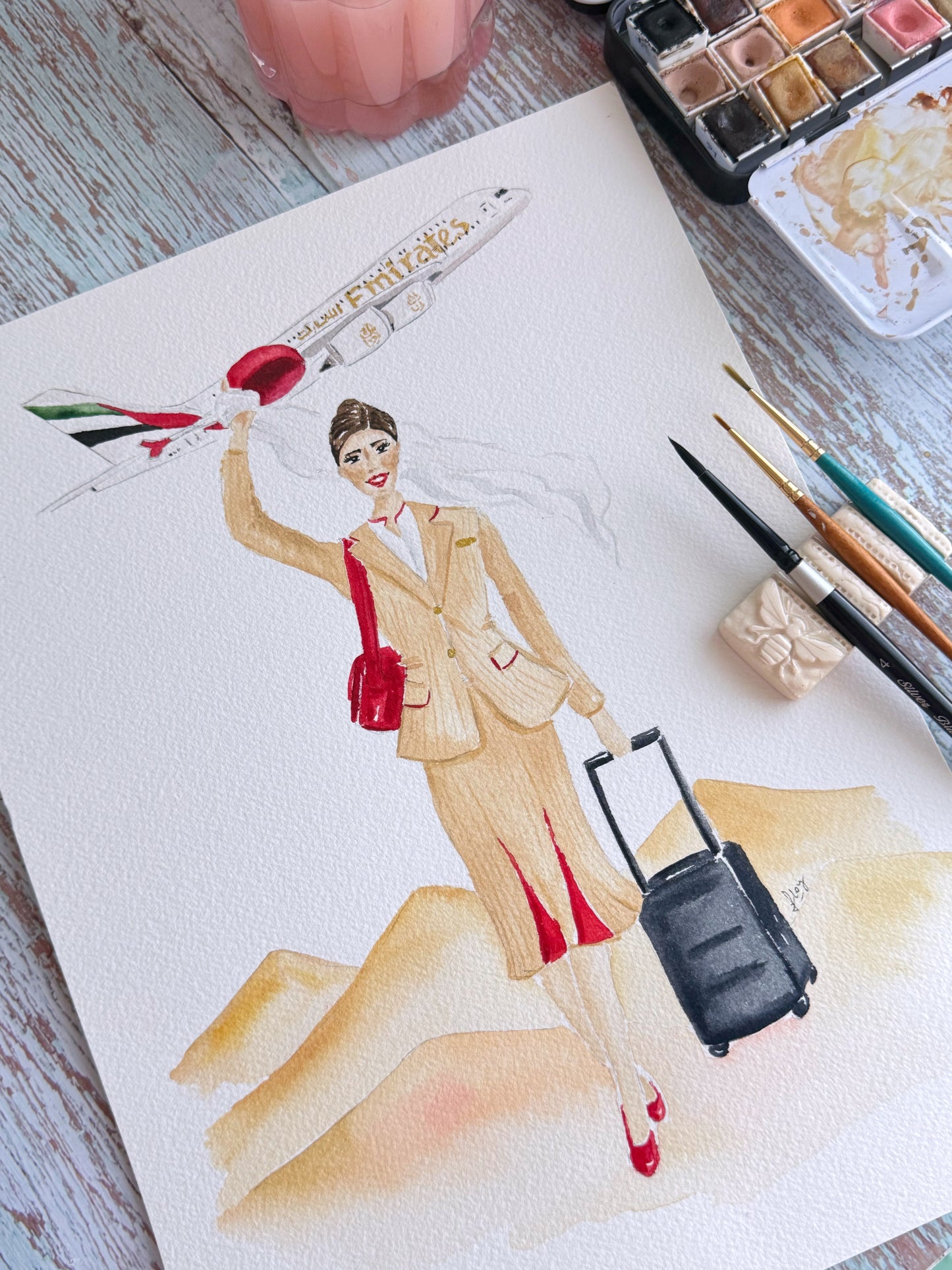 Personalized Watercolor Illustration Portraits