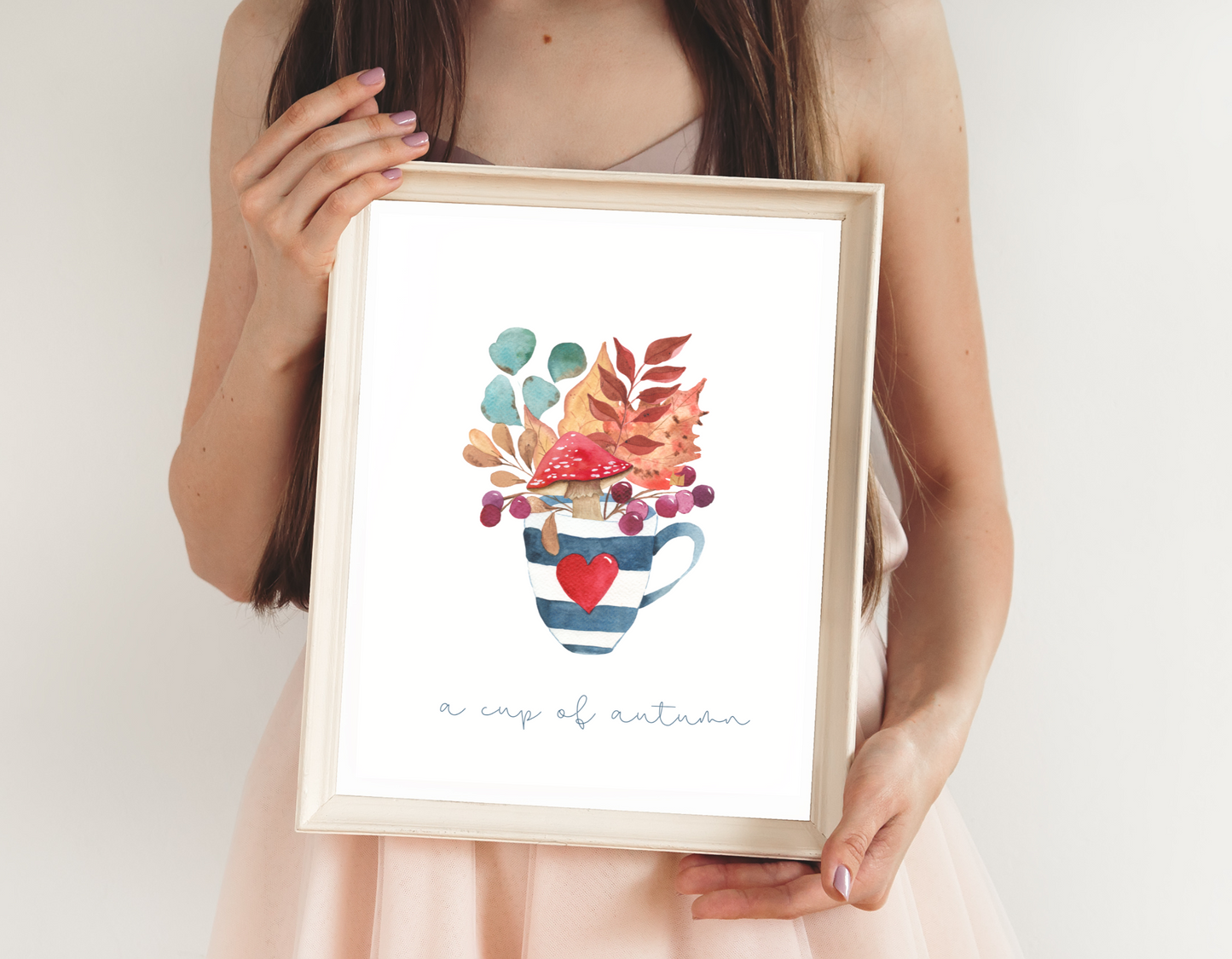 A cup of Autumn Art Print