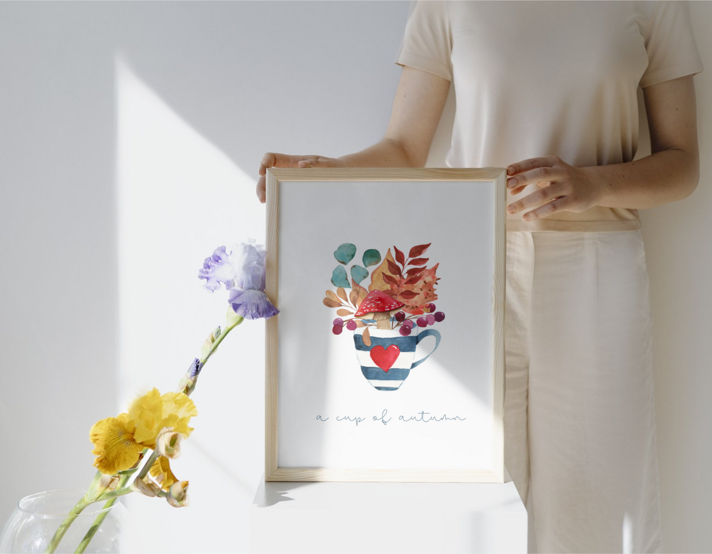 A cup of Autumn Art Print