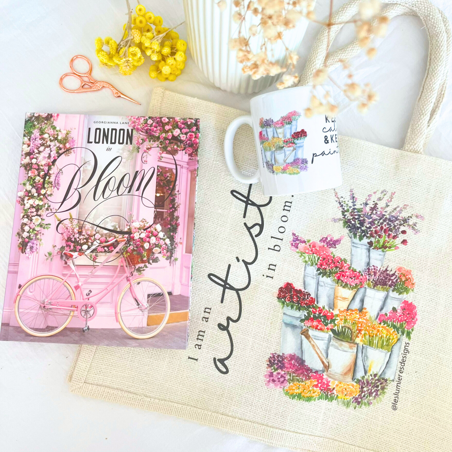 Mug, Tote bag and book! the perfect gift for your artist friends!