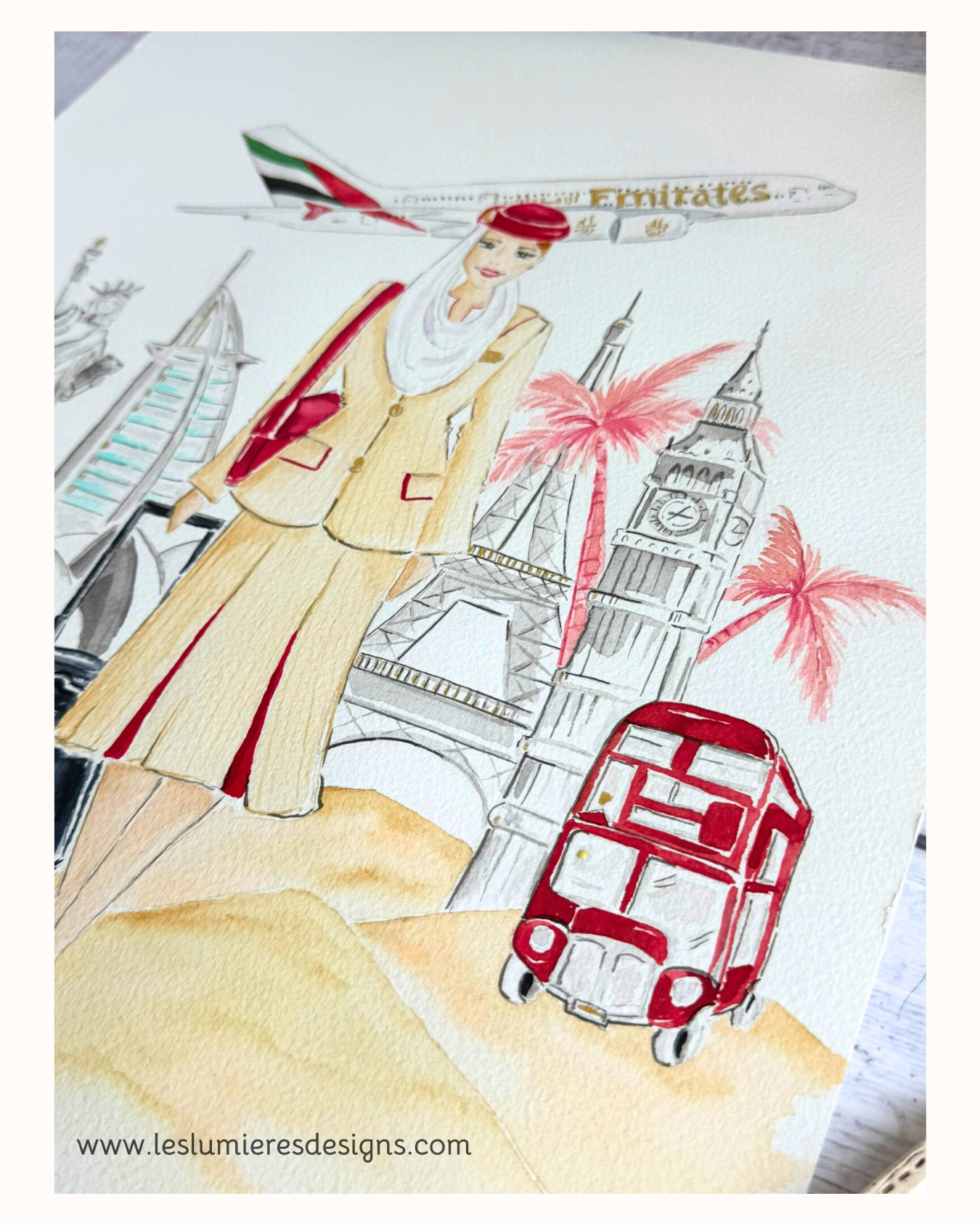 Personalized Watercolor Illustration Portraits