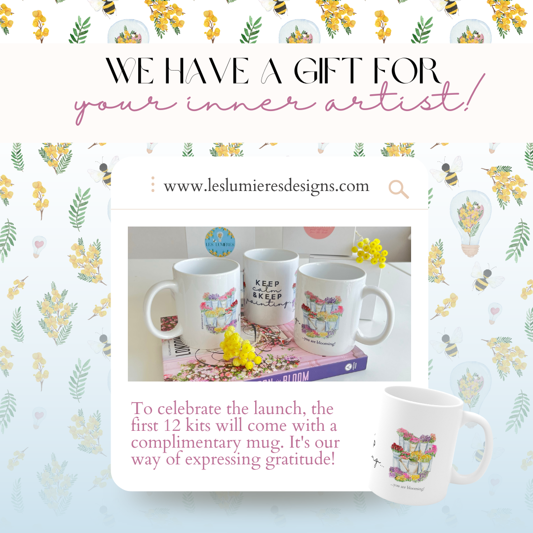 "Artist in Bloom" Watercolor Kit, All you need to start painting!