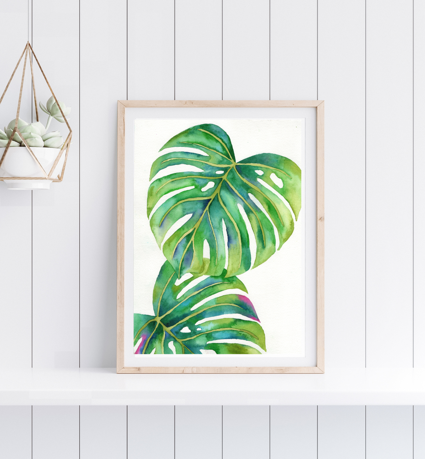 Conjunto tropical acuarela