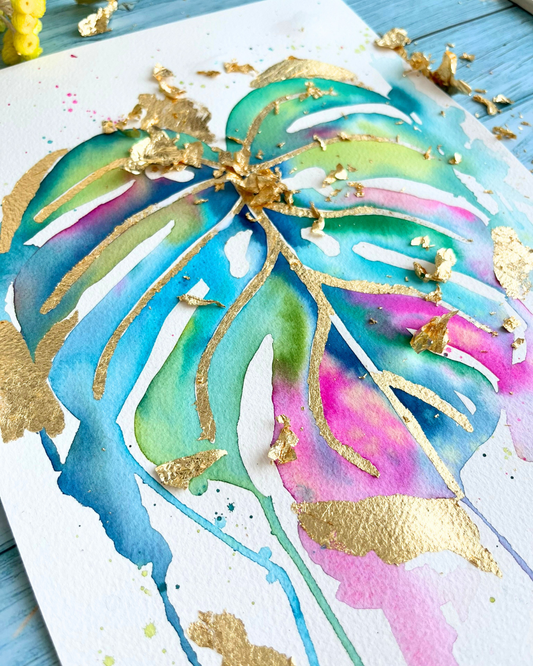 HOW TO USE GOLD LEAF ON WATERCOLOR