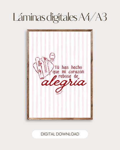 Psalms Spanish Bible Verse Printable Pack 12 designs– Christian Wall Art – Digital Download