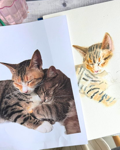 Personalized Watercolor Pet Portrait