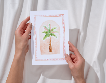 Dubai Palms -Watercolor Beach Vibes Set of 3