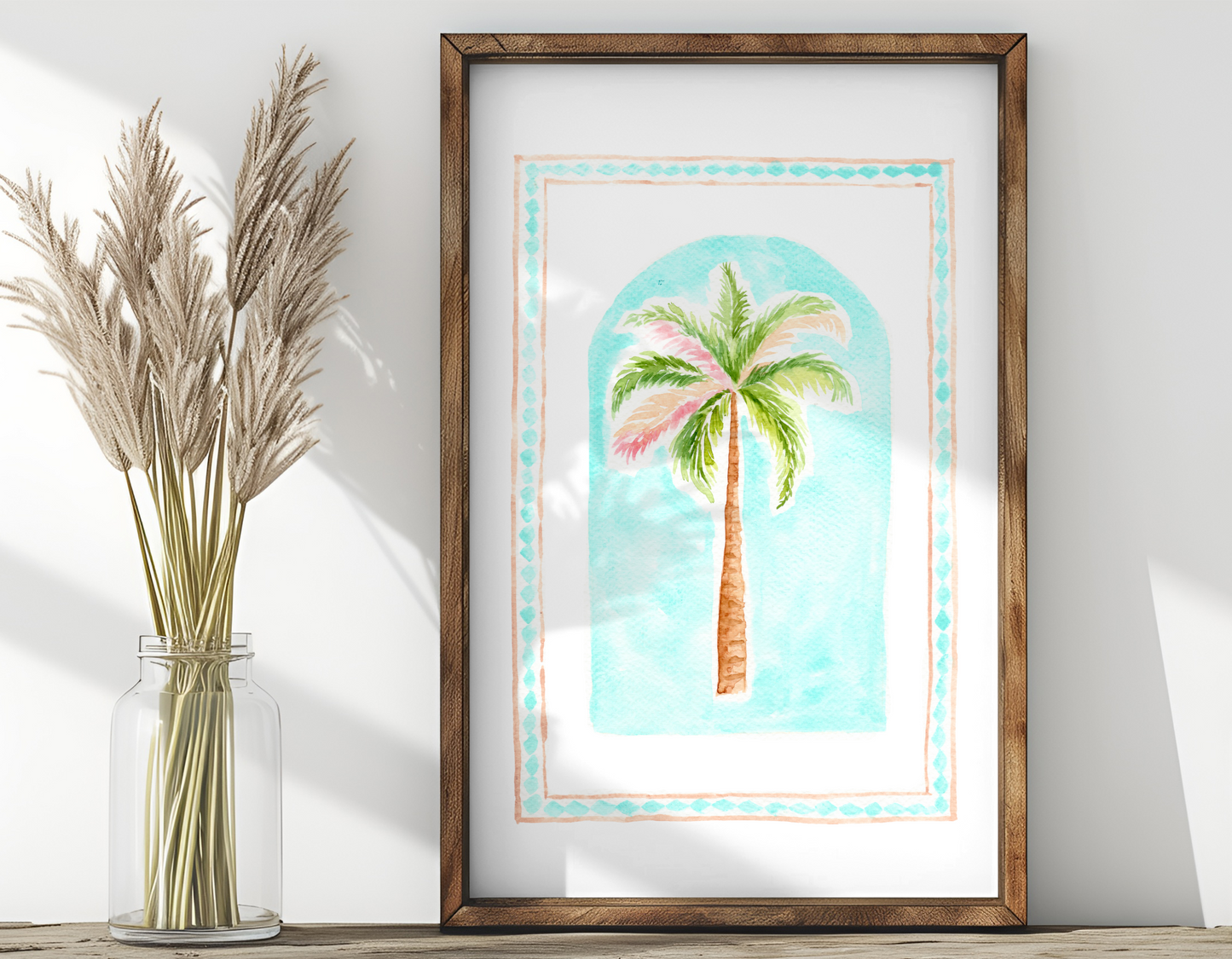 Dubai Palms -Watercolor Beach Vibes Set of 3