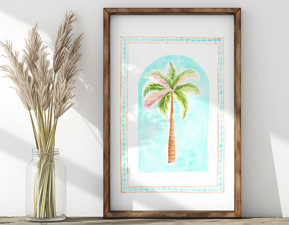 Dubai Palms -Watercolor Beach Vibes Set of 3