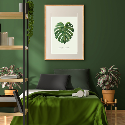 Digital Watercolor Monsteras Set of 5 designs – Printable Wall Art