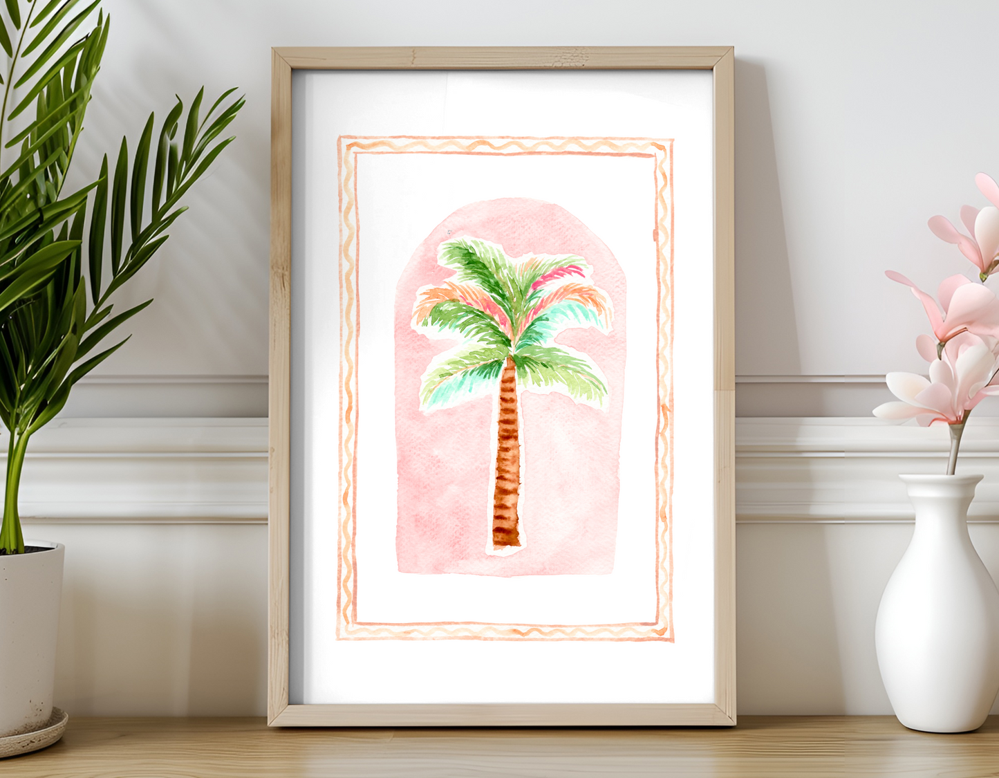Dubai Palms -Watercolor Beach Vibes Set of 3