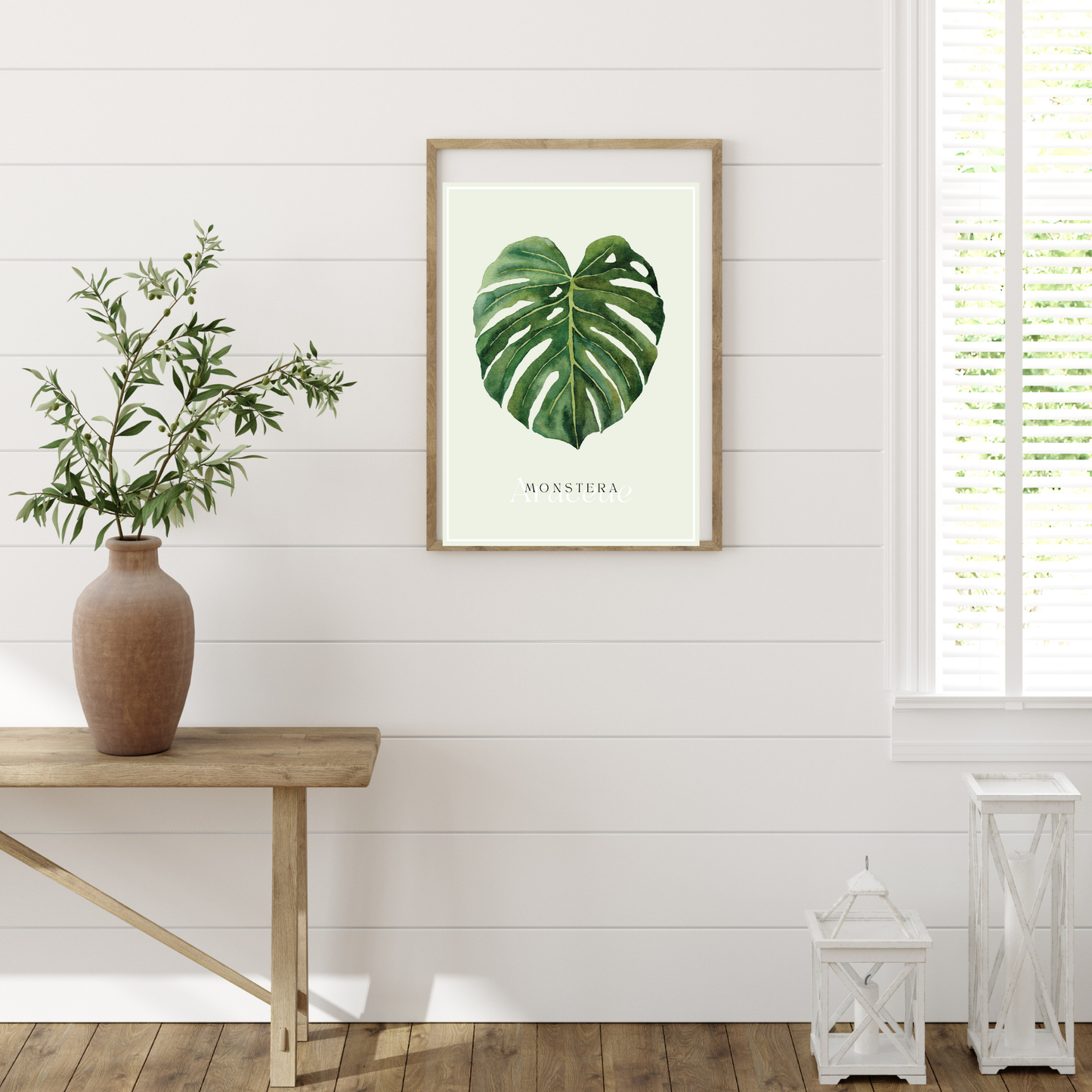 Digital Watercolor Monsteras Set of 5 designs – Printable Wall Art