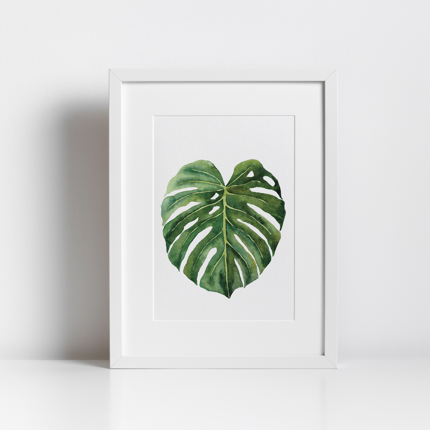 Digital Watercolor Monsteras Set of 5 designs – Printable Wall Art