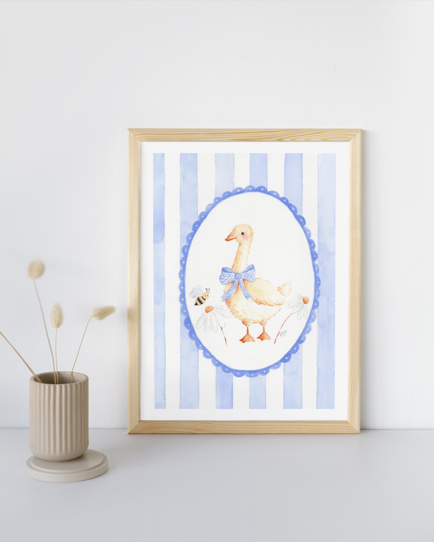 Nursery Room Duck & Chick -Printable Watercolor Art Instant Download | DIY Wall Art & Cards