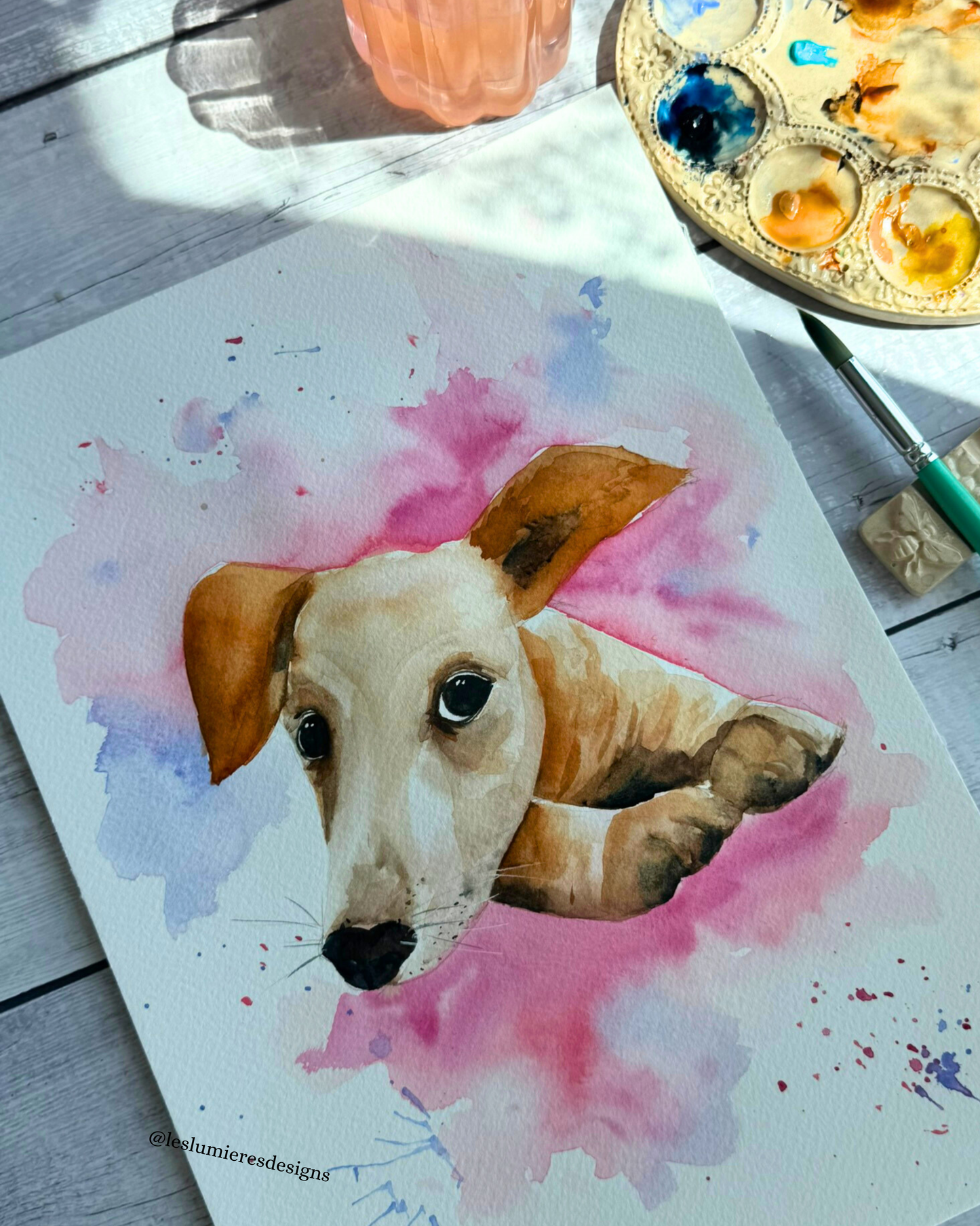 Personalized Watercolor Pet Portrait