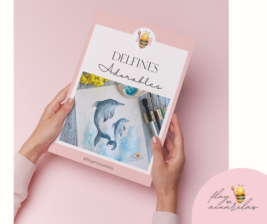 Guía PDF Acuarela – 5 Pinturas Paso a Paso + Bocetos para Calcar – Descargable eBook para Principiantes