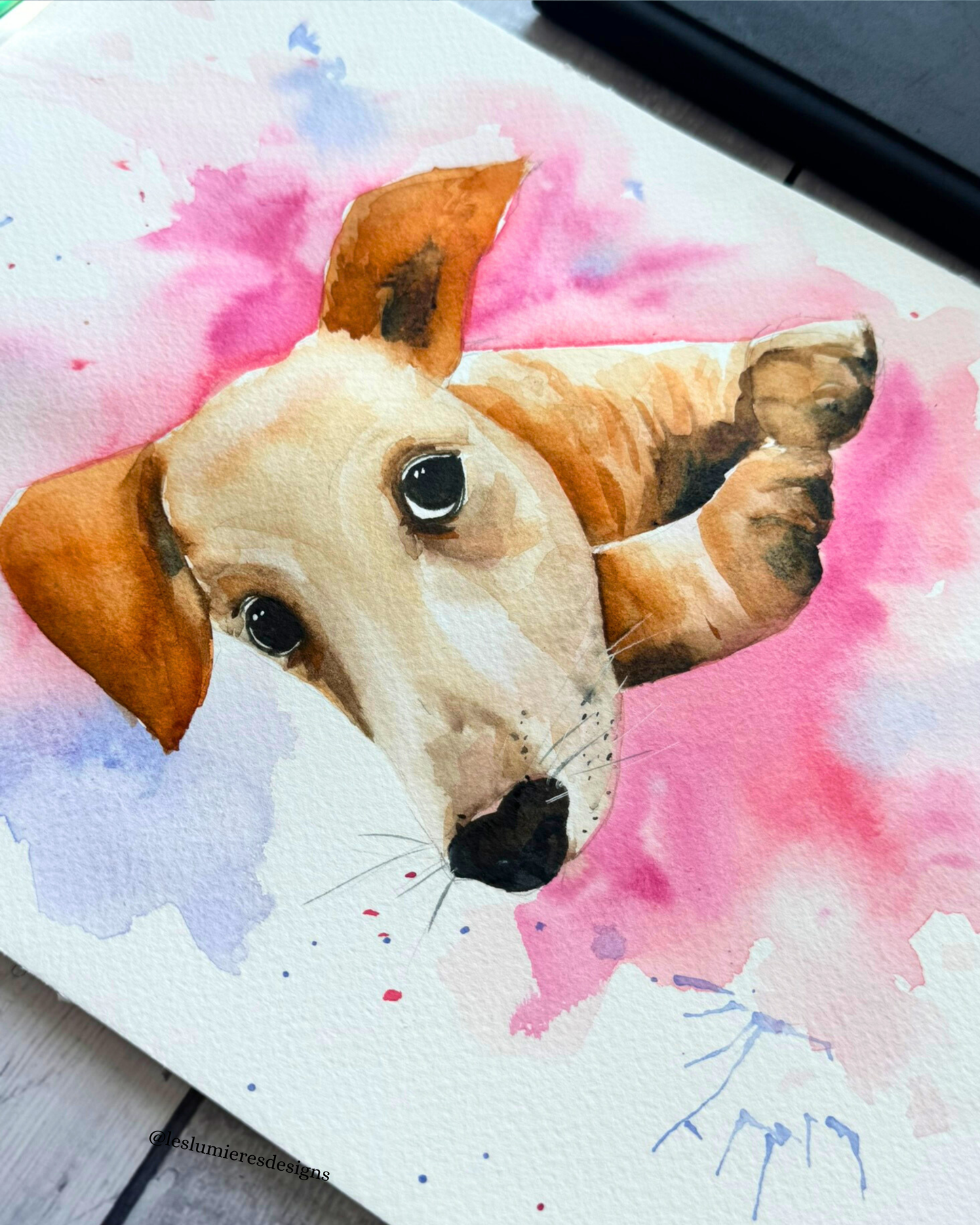 Personalized Watercolor Pet Portrait