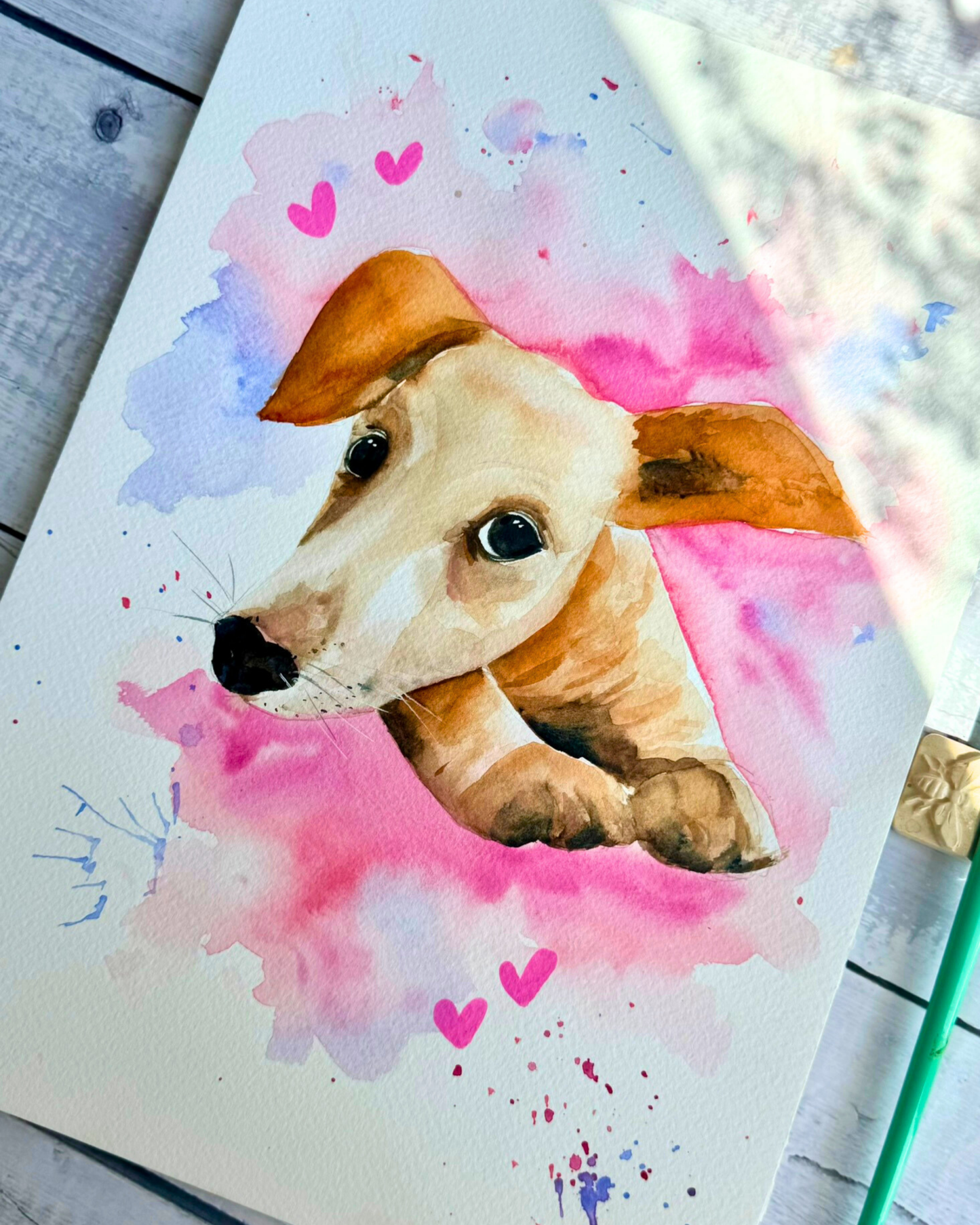 Personalized Watercolor Pet Portrait