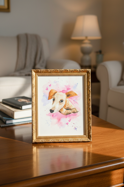 Personalized Watercolor Pet Portrait