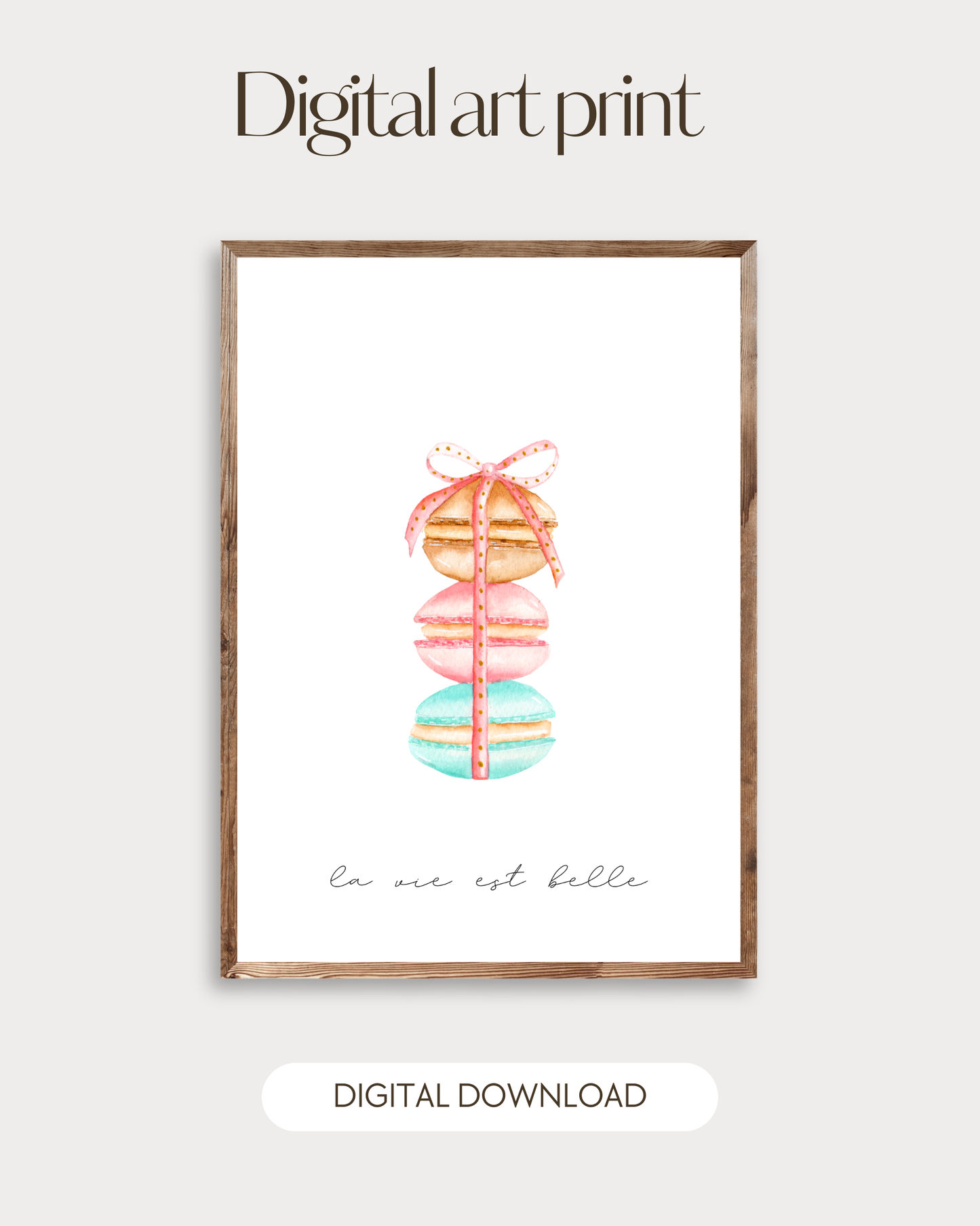 Printable Paris La vie est Belle- Set of 3 watercolor Instant Download & print