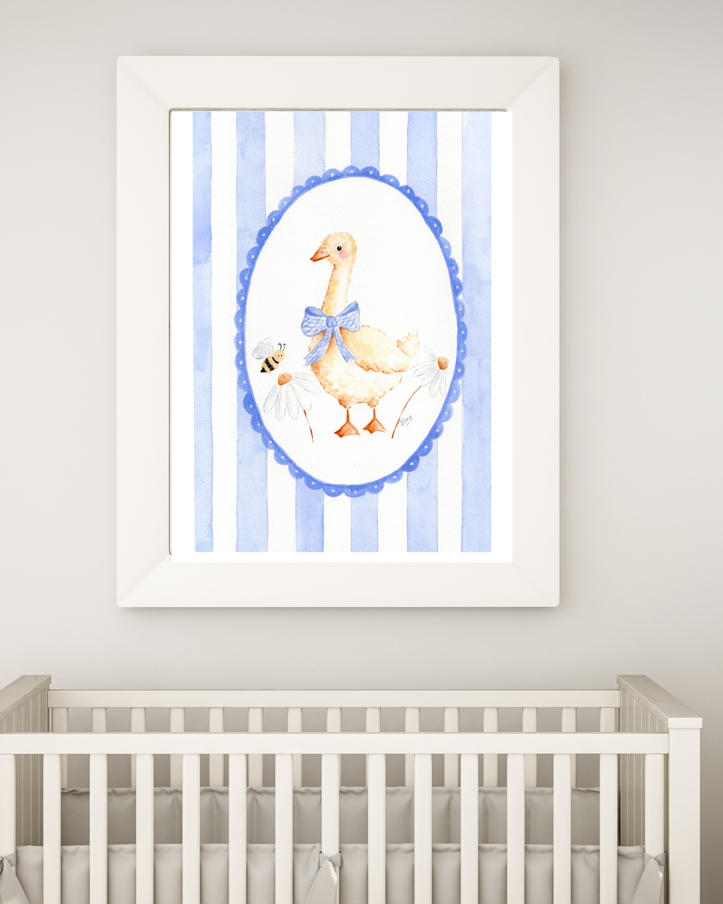 Nursery Room Duck & Chick -Printable Watercolor Art Instant Download | DIY Wall Art & Cards
