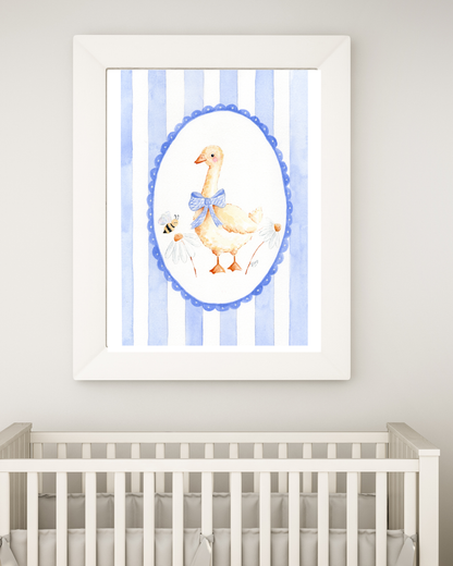 Nursery Room Duck & Chick -Printable Watercolor Art Instant Download | DIY Wall Art & Cards