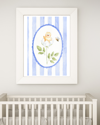 Nursery Room Duck & Chick -Printable Watercolor Art Instant Download | DIY Wall Art & Cards