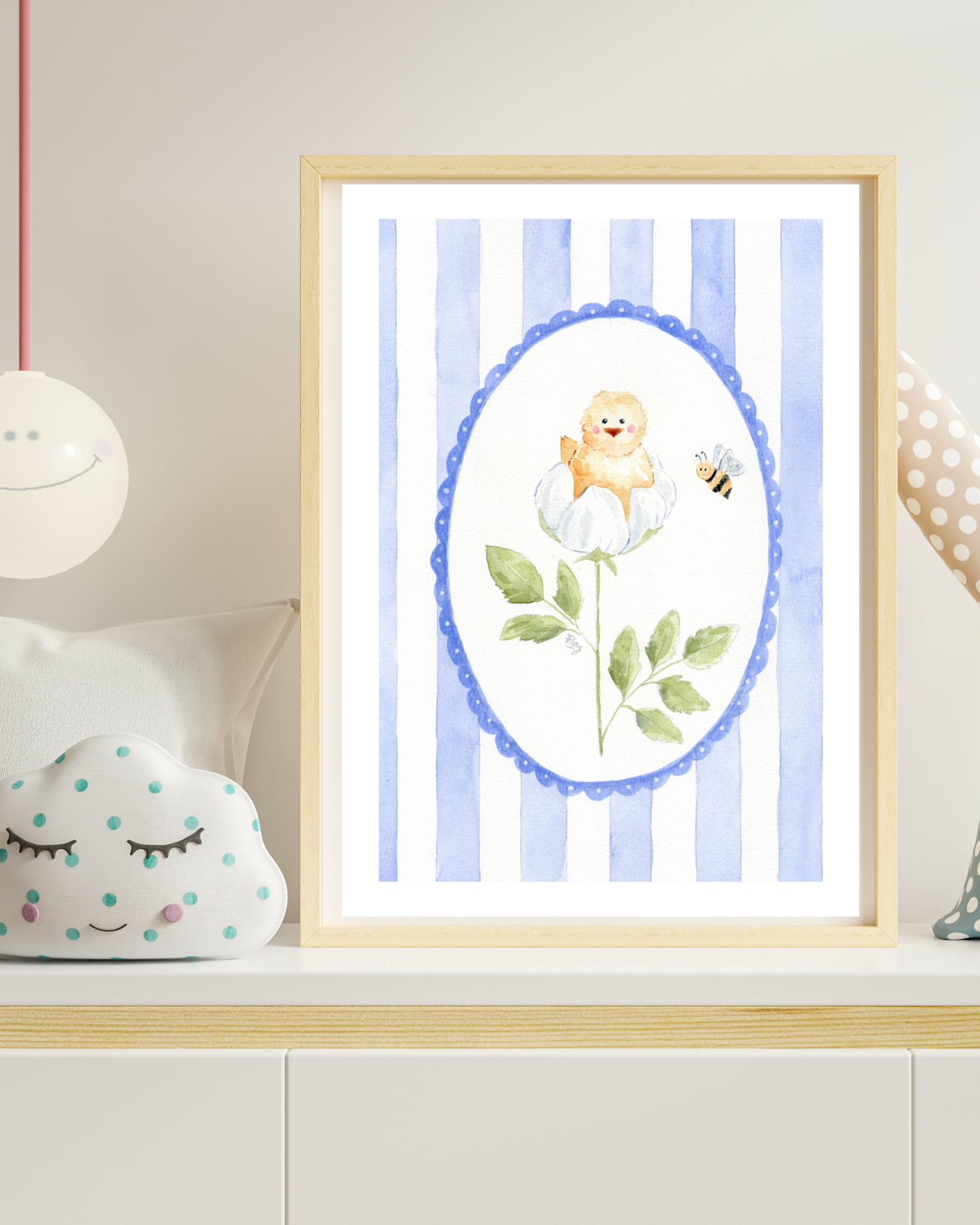 Nursery Room Duck & Chick -Printable Watercolor Art Instant Download | DIY Wall Art & Cards