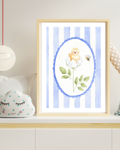 Nursery Room Duck & Chick -Printable Watercolor Art Instant Download | DIY Wall Art & Cards
