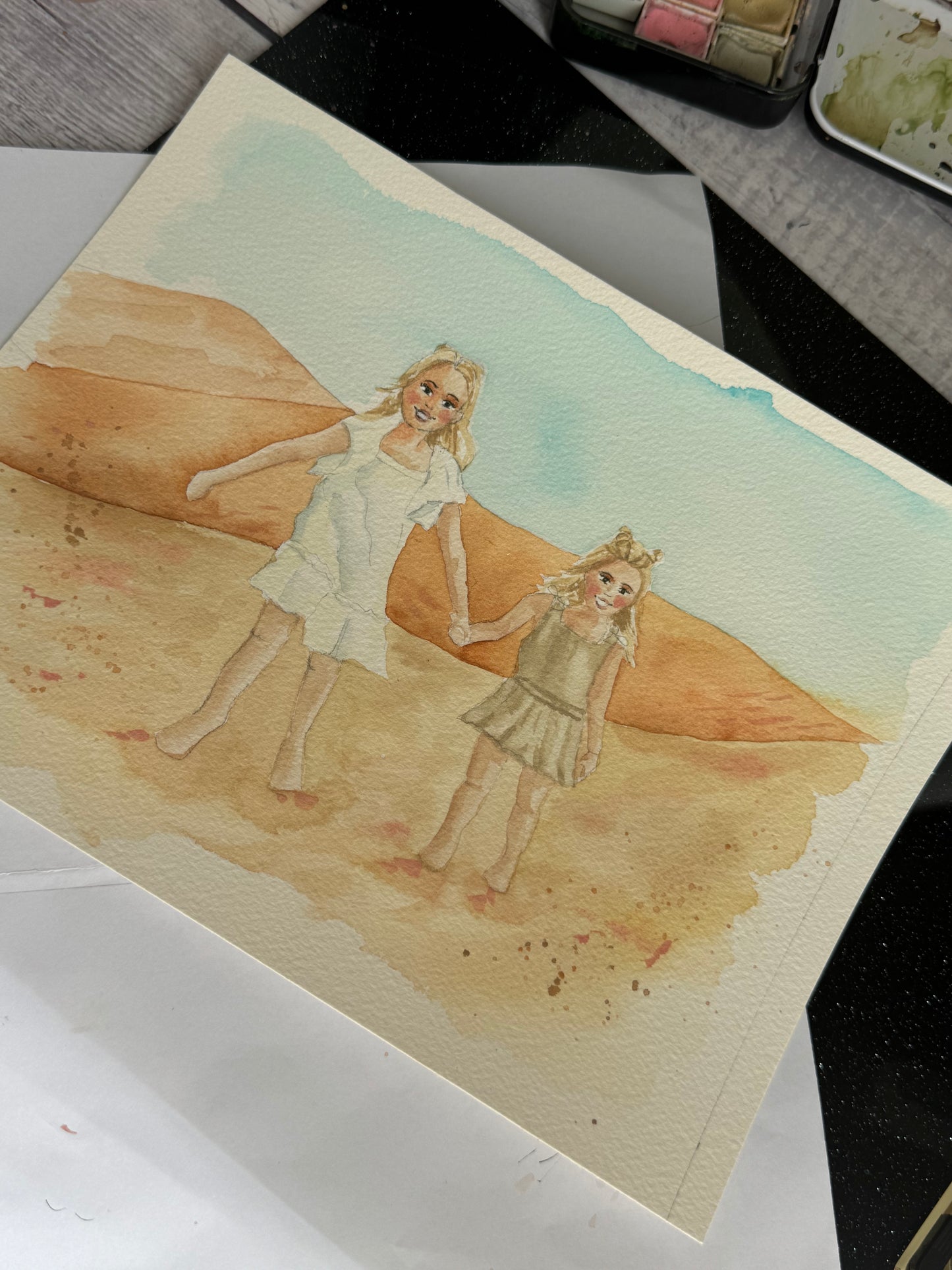 Family & Couple Watercolor Illustration Portraits