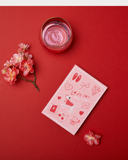 Valentine’s Love you Fur-ever Card -Art Print– Digital Download