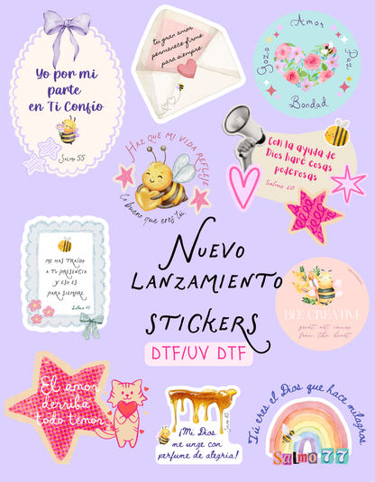 Fe & Miel- DTF Sticker Collection 10 diseños únicos para imprimir-Digitales