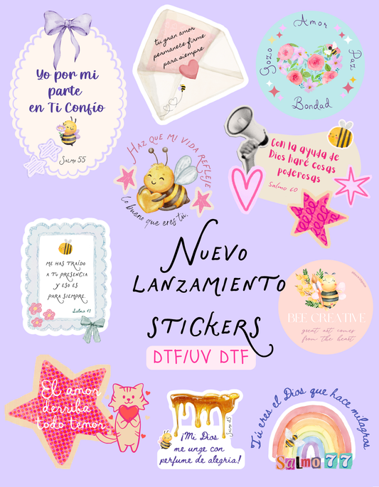 Fe & Miel- DTF Sticker Collection 10 diseños únicos para imprimir-Digitales