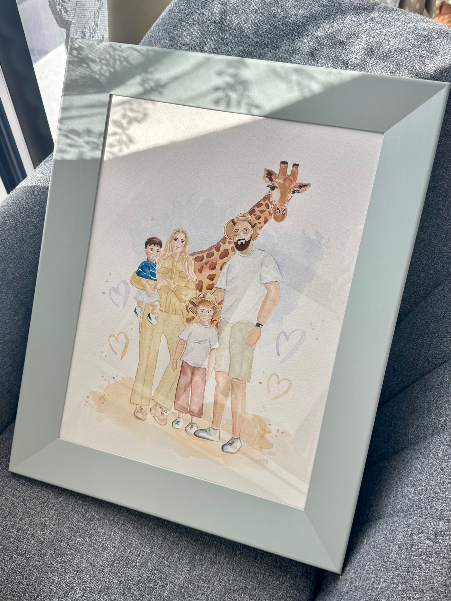 Family & Couple Watercolor Illustration Portraits