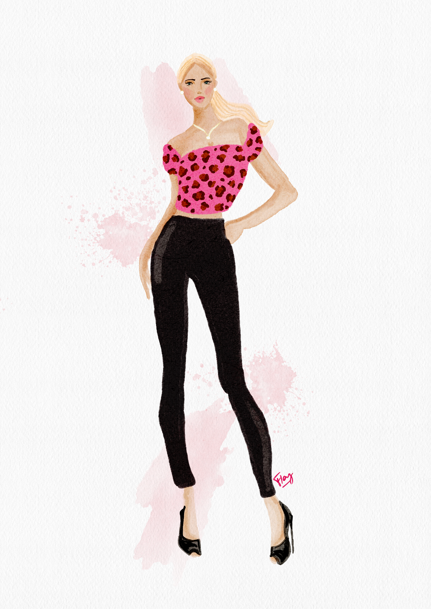 Personalized Mixed Media Sketch Portrait – Digital Illustration (Printable PDF)