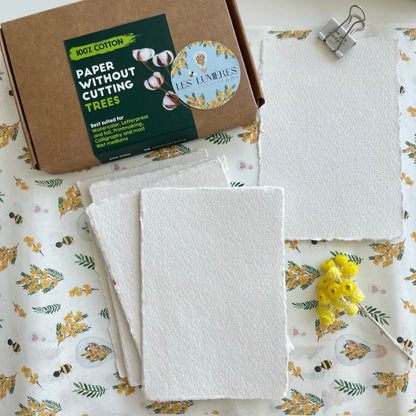 A6 Handmade Deckled Edge Cotton Paper 300gr