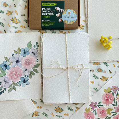 A5 Handmade Deckled Edge Cotton Paper 300gr