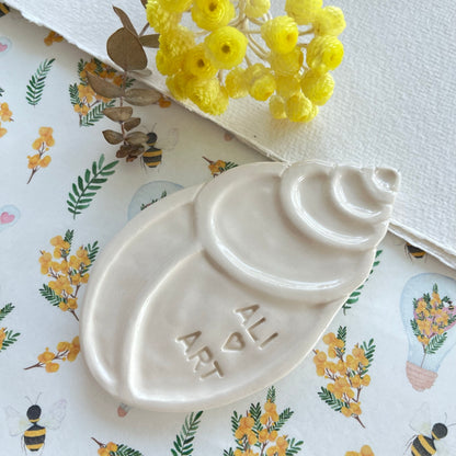 Small Handmade Ceramic watercolor palette, perfect for painting on the go!