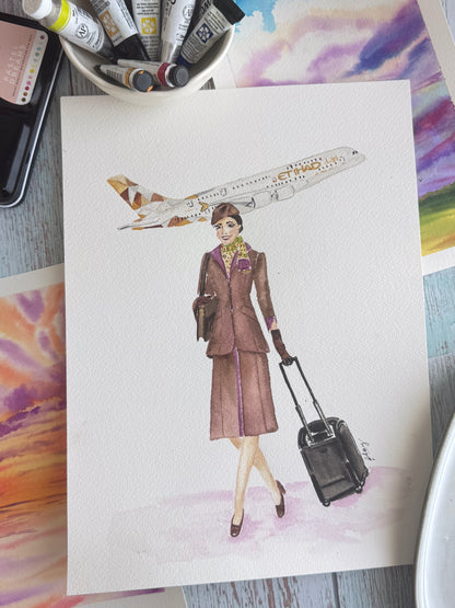 Personalized Watercolor Illustration Portraits