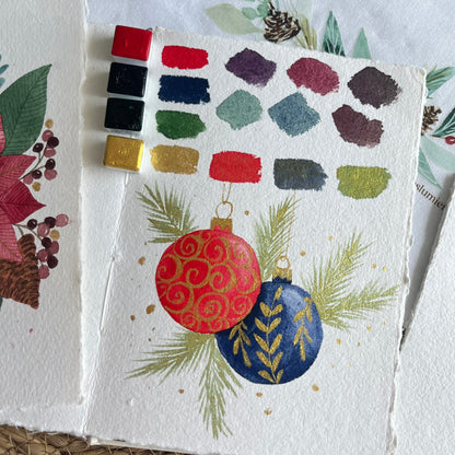 Handmade watercolors: Festive Hues Handmade Color Magic: